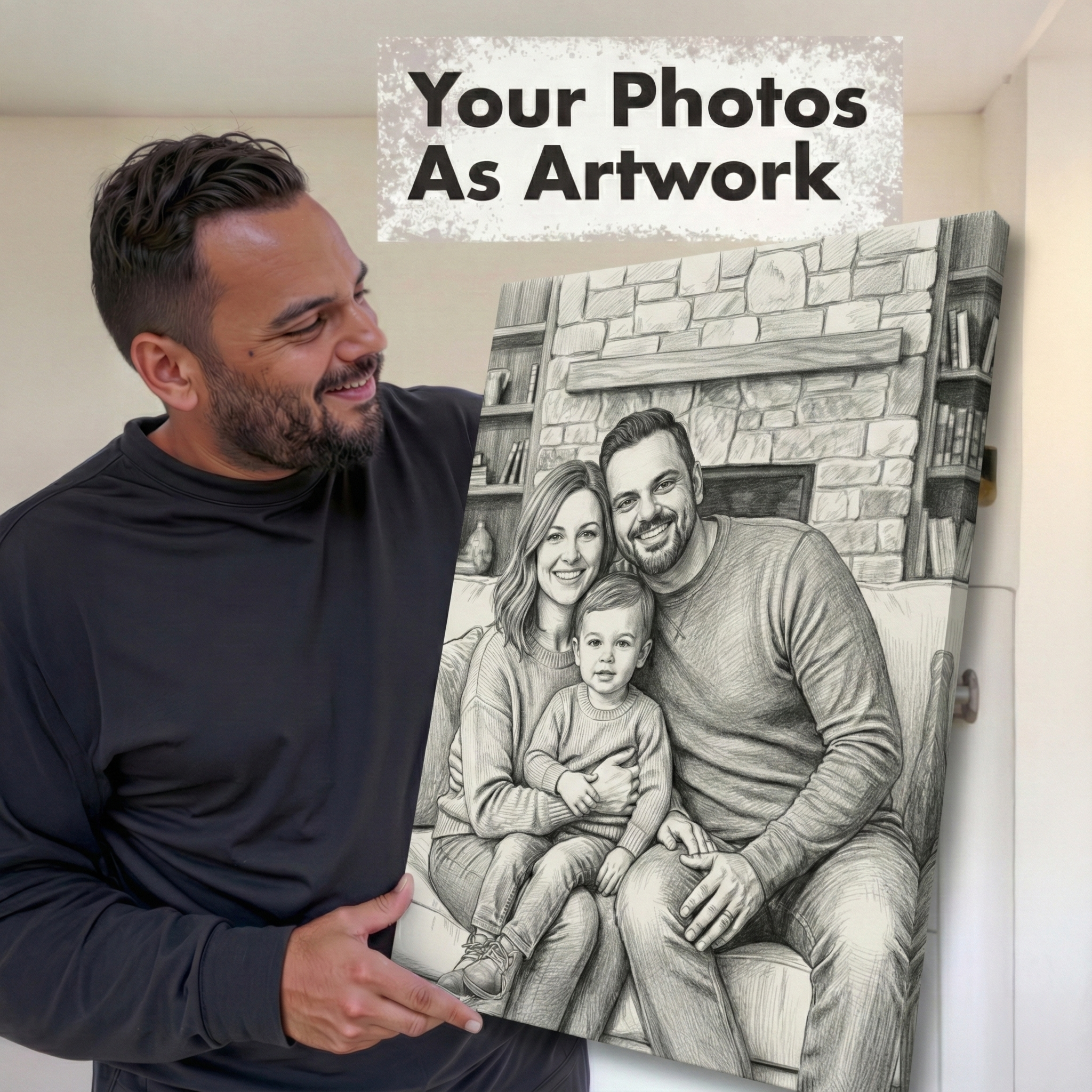 Custom Pencil Sketch Portrait From Photo, Great Gift for Couples, Memorial Gifts For Loss Of Loved One, Sympathy Gifts In Loving Memory Remembrance Gifts