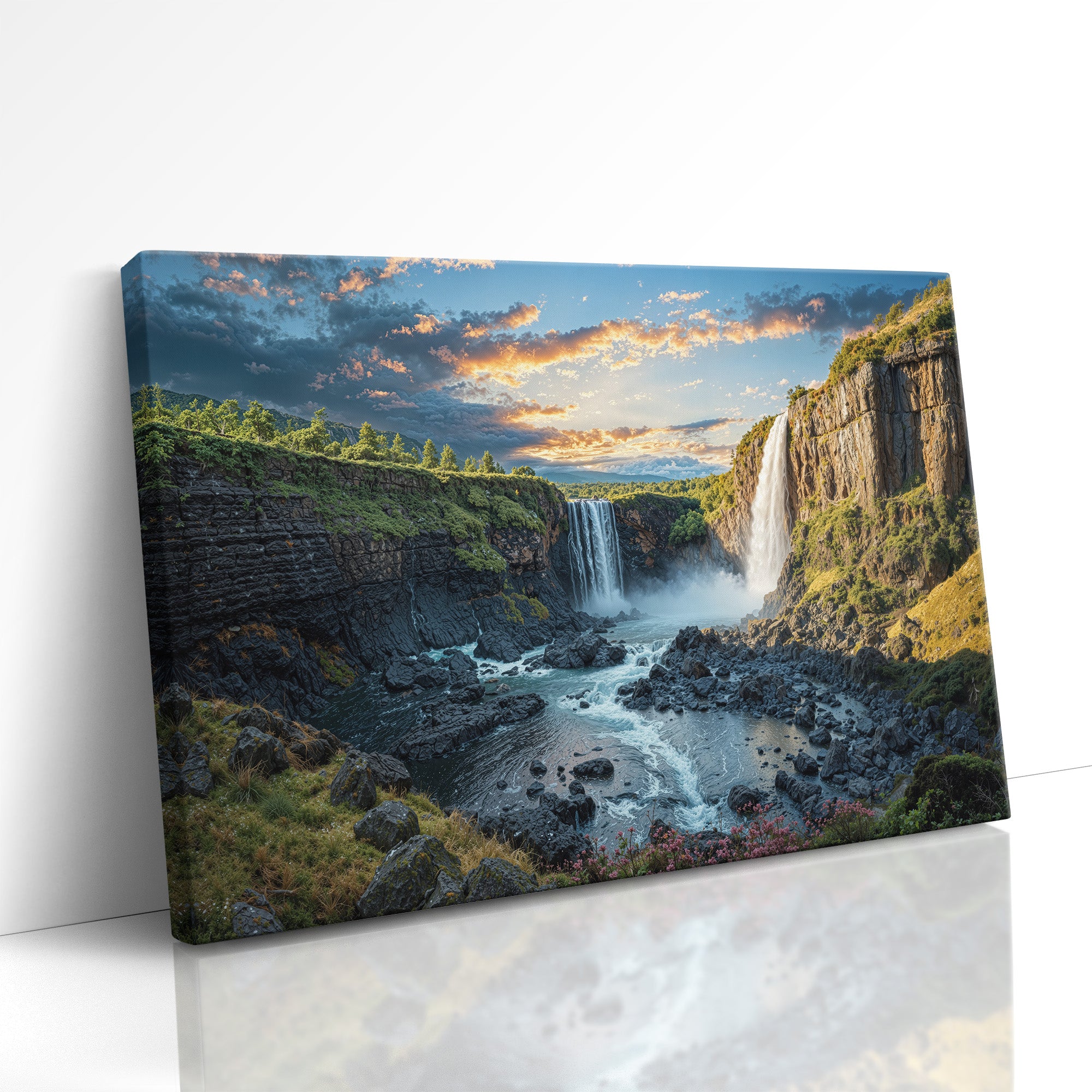 Epic Waterfalls and Canyon Sunset