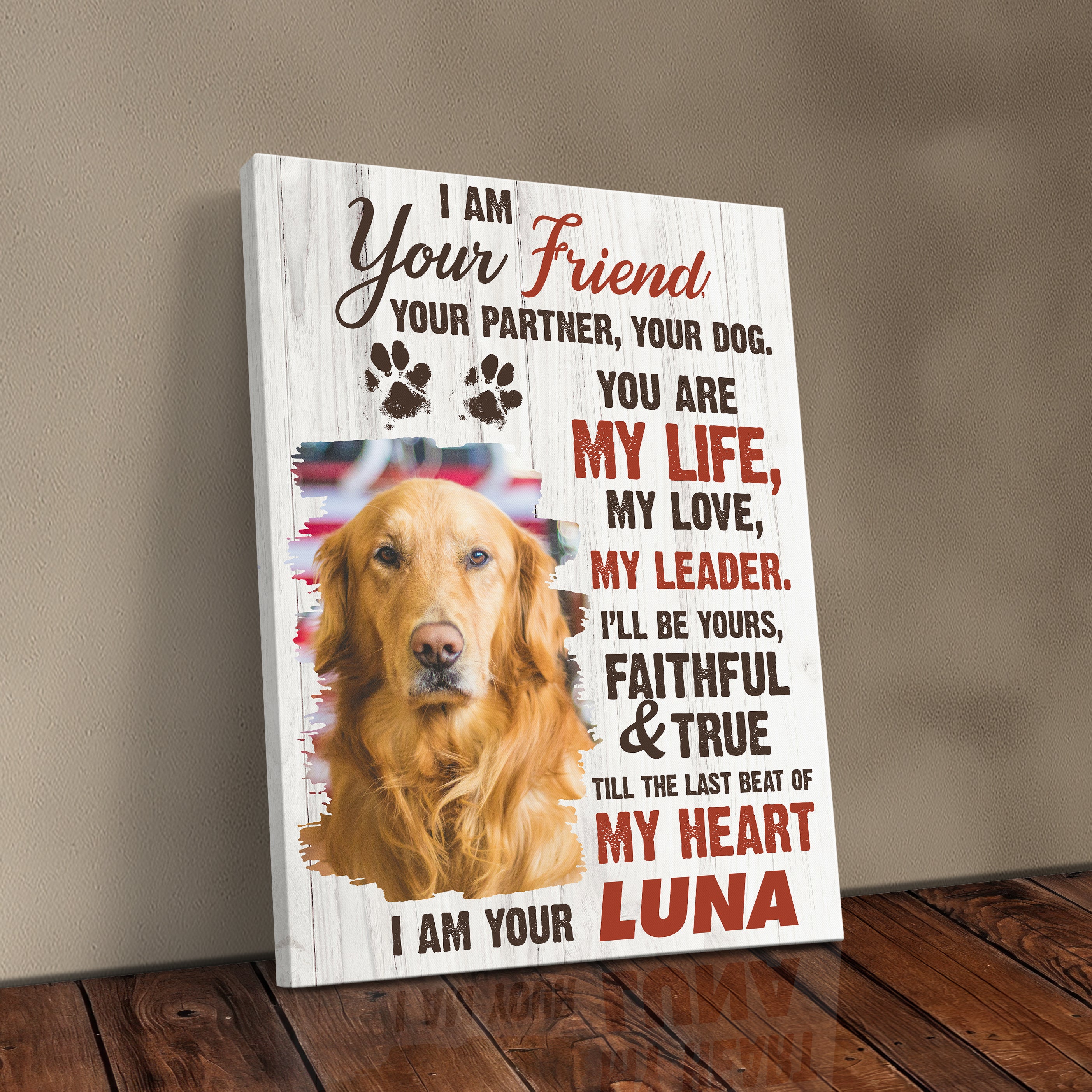 Personalized Pet Memorial Canvas Print Gift For Dog Mom, Gift For Dog Loss Canvas, Photo Collage Dog Lover Gift For Dog Owner