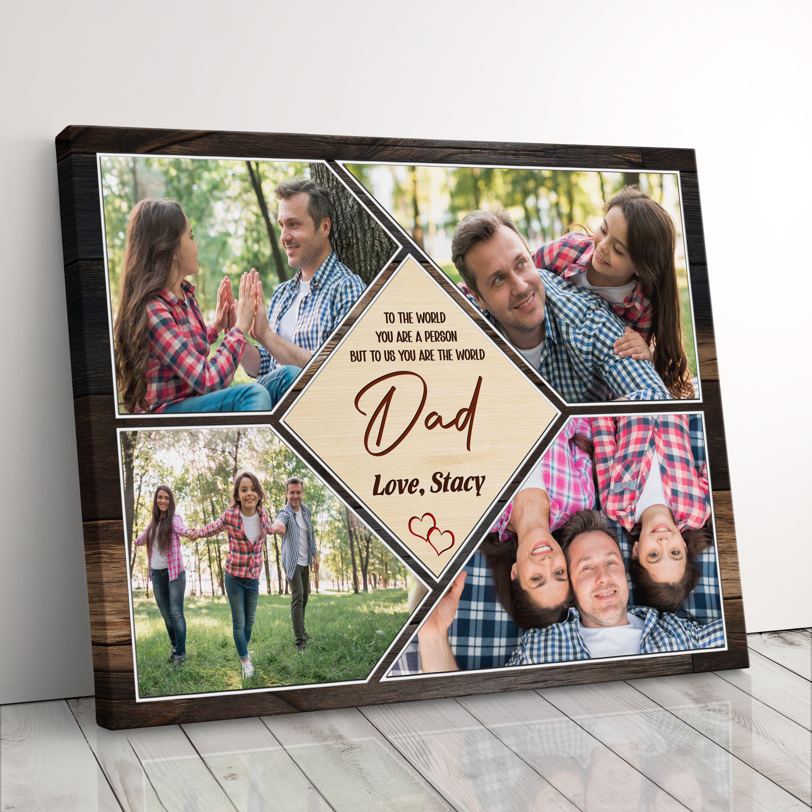 Personalized Photo Gift For Family Photo Collage Canvas Print Gift For Dad Family Photo Album Gift For Parents