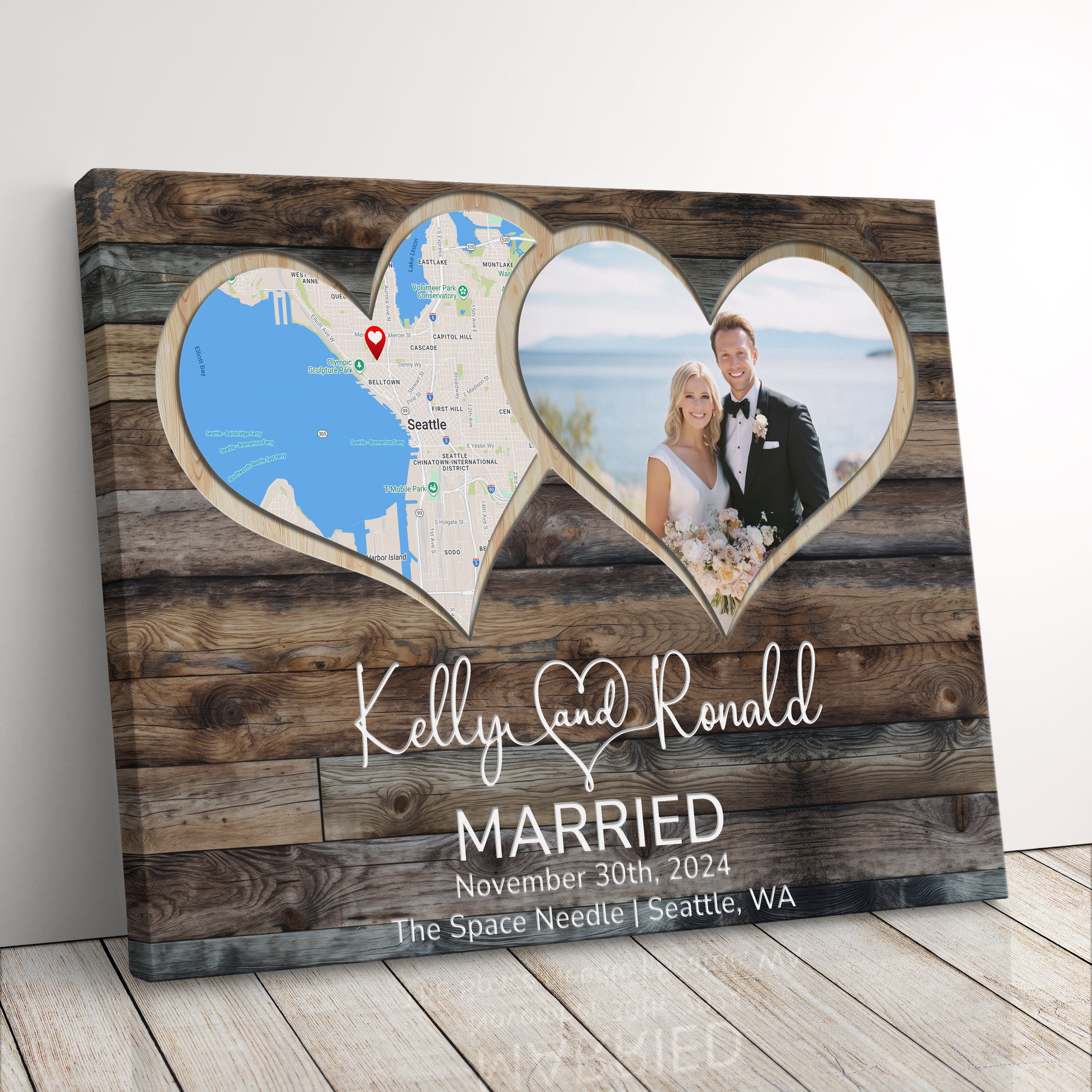 Personalized Anniversary Gift For Husband Or Wife Photo Canvas Print Wedding Gift For Couples