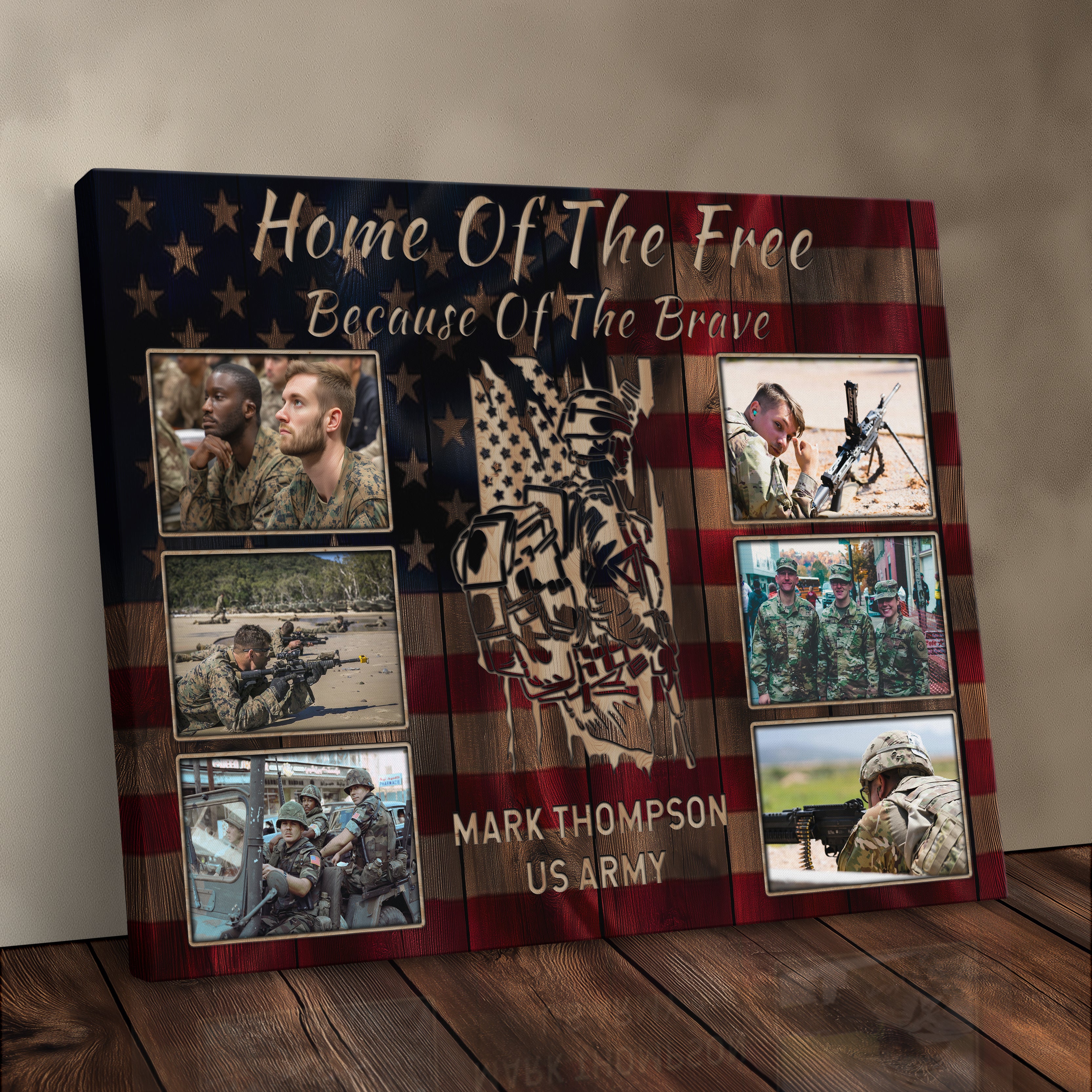 Home Of The Free Military Photo Collage