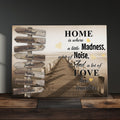 Personalized Family Name Canvas Print Home Decor Rustic Style Lake House Wall Art