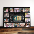 Personalized Birthday Gift For Grandparents 90th Birthday Photo Collage Custom Canvas Print Gift Idea For Grandma or Grandpa