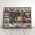 Personalized Birthday Gift For Parents 40th Birthday Photo Collage Custom Canvas Print Gift Idea For Mom Or Dad