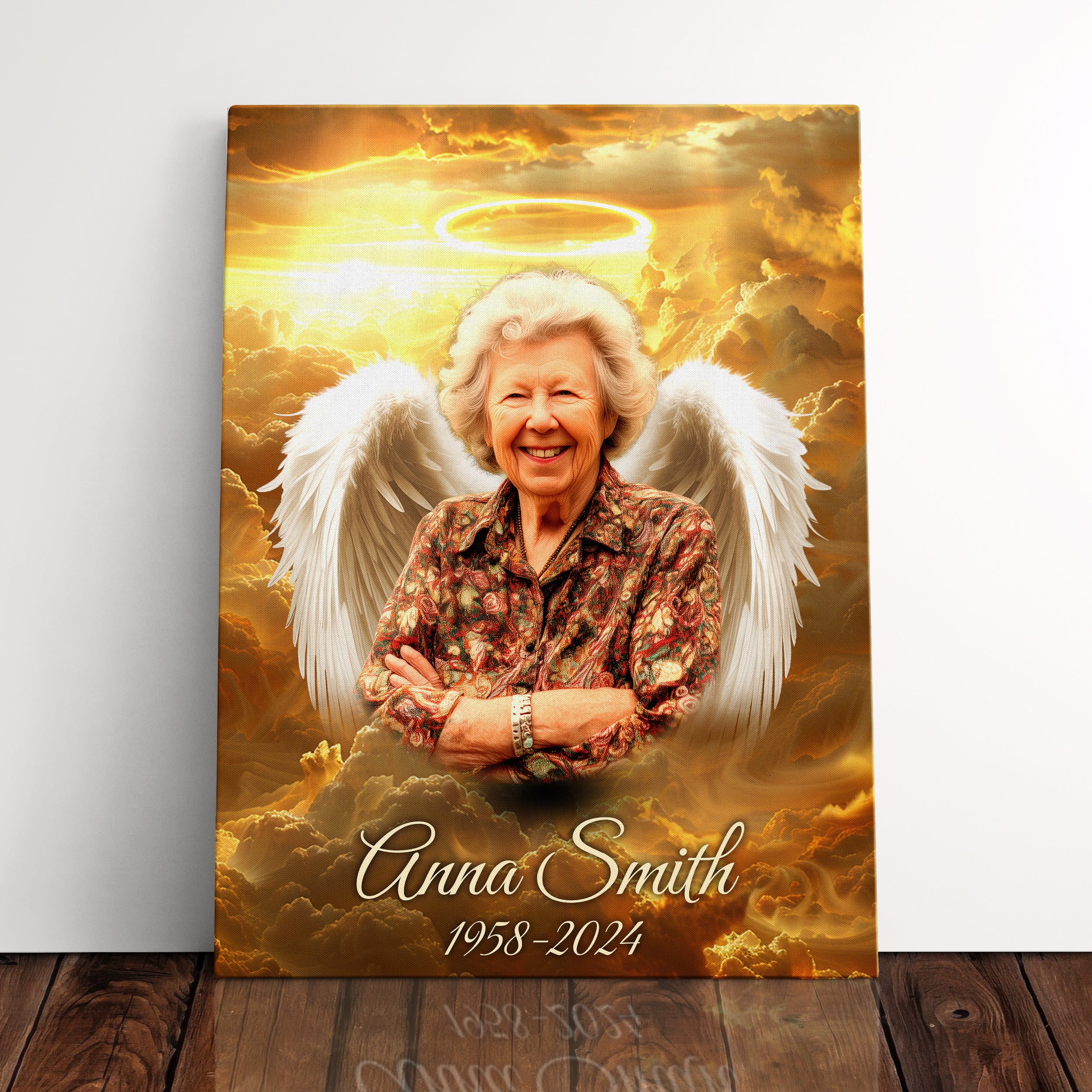 Personalized In Loving Memory Bereavement Gift Canavs Print, Custom Gift For Loss Of Loved One, Memorial Photo, Rest In Peace Remembrance Gift Idea