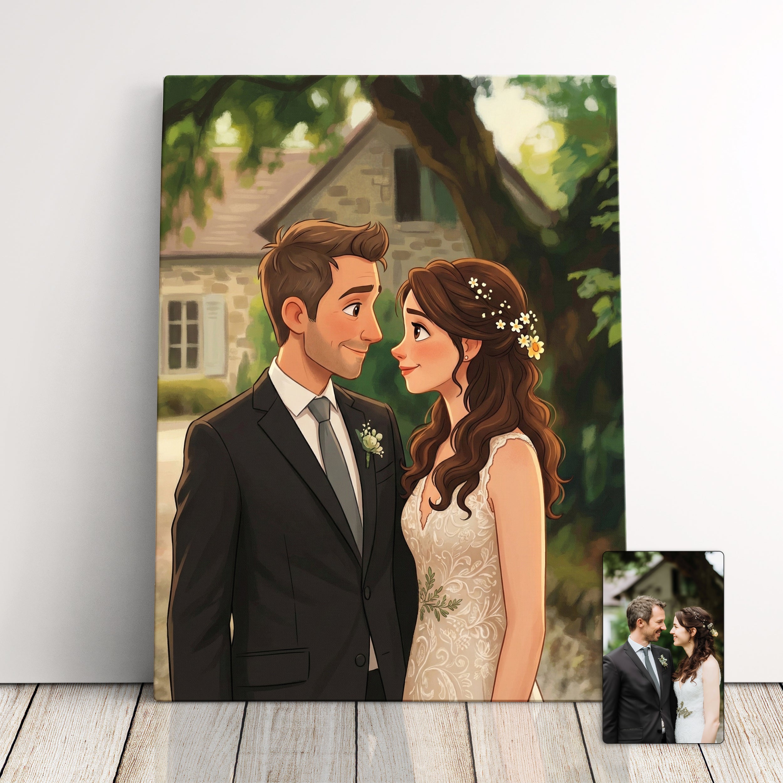 Custom Pixar Style Portrait Made From Your Photos, Family Photo Transformation Art, Anniversary Gift Idea, Personalized Animated Artwork Wall Display