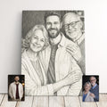 Custom Pencil Sketch Portrait From Photo, Great Gift for Couples, Memorial Gifts For Loss Of Loved One, Sympathy Gifts In Loving Memory Remembrance Gifts