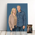 Faceless Or Minimalist Portrait From Photo, Cartoon Portrait, Family Gifts For Parents Or Couples Who Have Everything