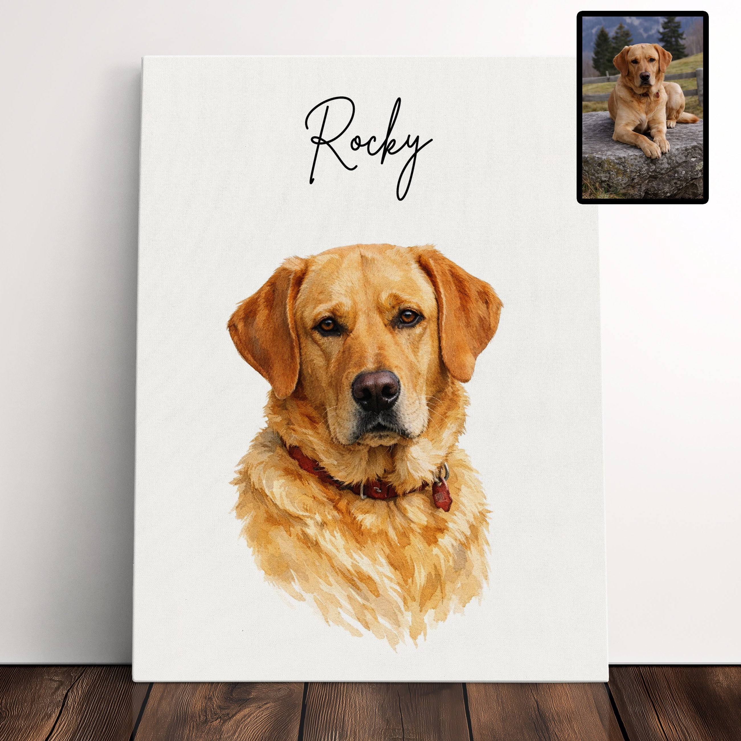 Custom Pet Portrait Painting From Photo