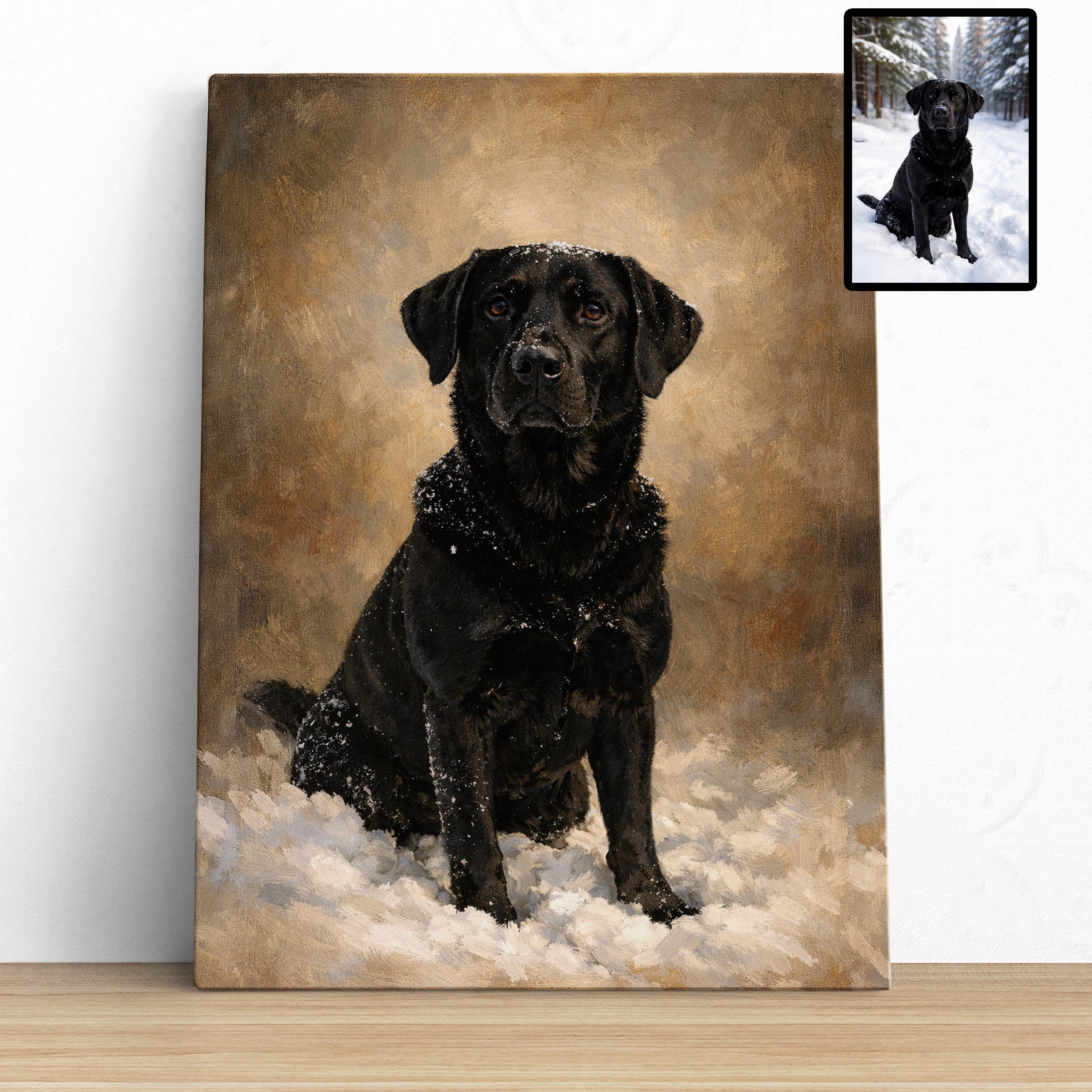 Custom Pet Portrait Oil Painting From Photo