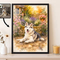 Custom Watercolor Painting Pet Portrait From Photo With Custom Background