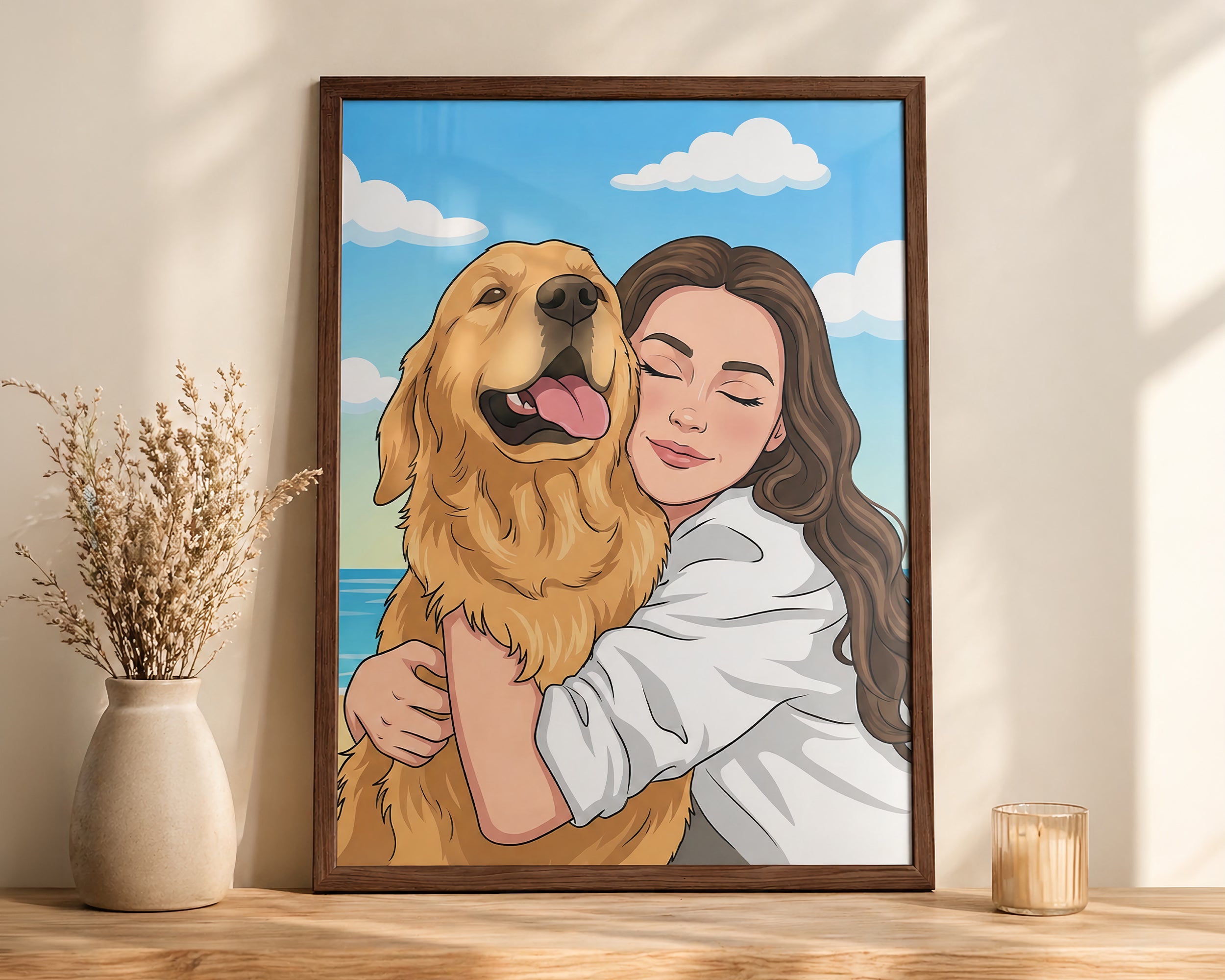 Faceless Or Minimalist Portrait From Photo, Cartoon Portrait, Family Gifts For Parents Or Couples Who Have Everything