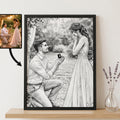 Custom Couples Portrait Pencil Sketch From Photo, Perfect Anniversary, Engagement, or Wedding Gift