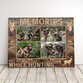 Personalized Canvas Print Gift For Hunting Husband, Dad, Or Boyfriend, Deer Hunting Picture Frame For Buck Hunter Photo Collage Canvas