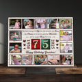 Personalized Birthday Gift For Grandparents 75th Birthday Photo Collage Custom Canvas Print Gift Idea For Grandma or Grandpa