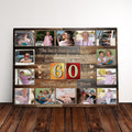 Personalized Birthday Gift For Grandma or Grandpa 60th Birthday Photo Collage Custom Canvas Print Gift Idea For Parents or Grandparents