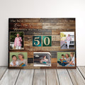 Personalized Birthday Gift For Mom Or Dad 50th Birthday Photo Collage Custom Canvas Print Gift Idea For Parents