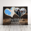 Personalized Engagement Gift For Couples Photo Canvas Print Custom Wedding Or Anniversary Gift For Couples