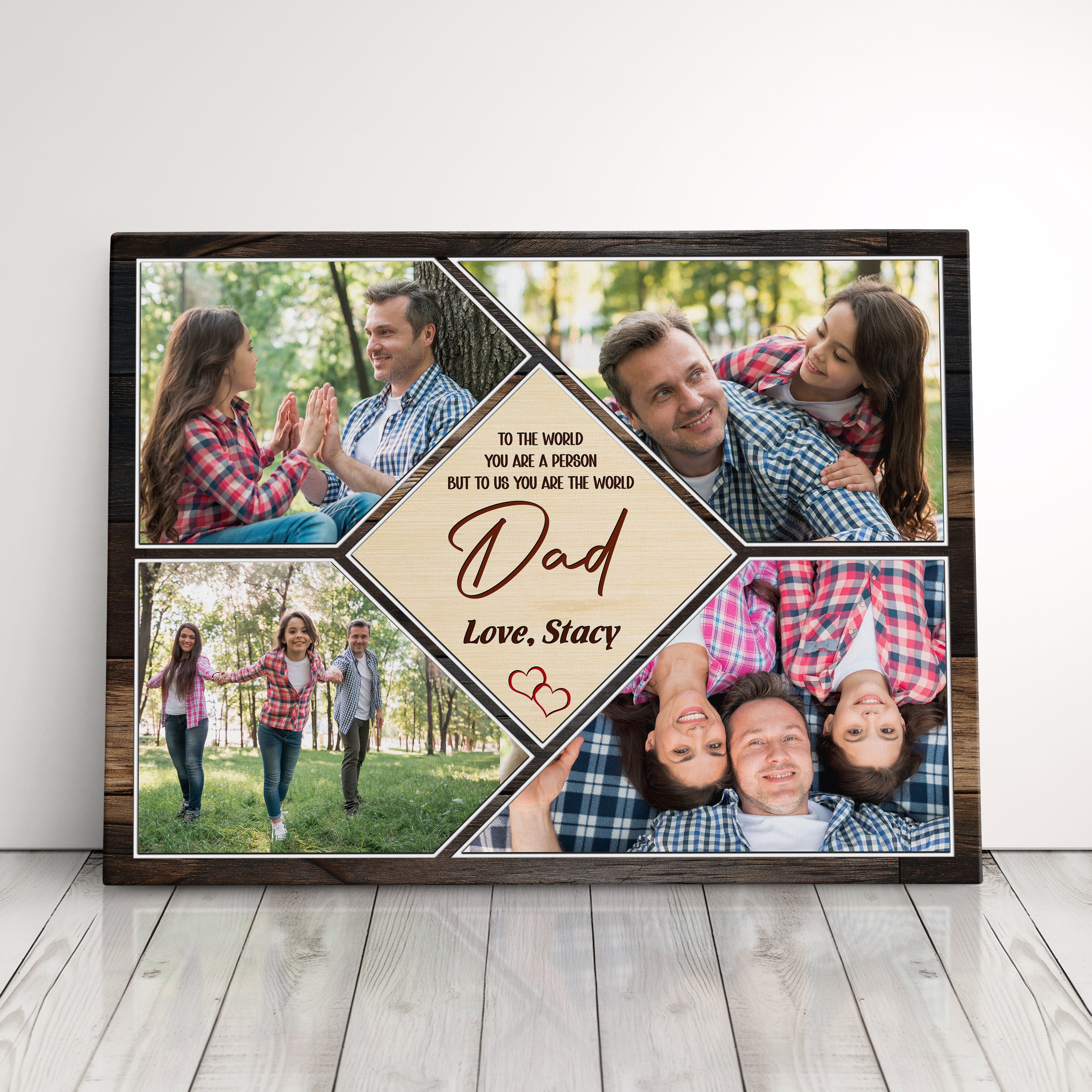 Personalized Photo Gift For Family Photo Collage Canvas Print Gift For Dad Family Photo Album Gift For Parents