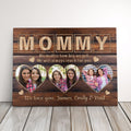 Personalized Family Picture Canvas Print Gift For Mom Farmhouse Decor Family Photo Frame