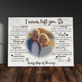Personalized Photo Memorial Canvas Print Gift For Loss Of Loved One, Custom Sympathy Gift For Loss, Rest In Peace Mom Or Dad I Never Left You