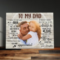 Personalized Gift For Dad From Daughter Canvas Print Photo Gift To Dad Family Picture Frame