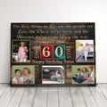 Personalized Birthday Gift For Grandpa or Grandma 60th Birthday Photo Collage Custom Canvas Print Gift Idea For Parents or Grandparents
