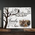 Personalized Family Tree Canvas Print Farmhouse Decor Wall Art Family Portrait Gift For Parents