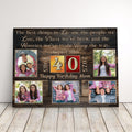 Personalized Birthday Gift For Mom Or Dad 40th Birthday Photo Collage Custom Canvas Print Gift Idea For Parents