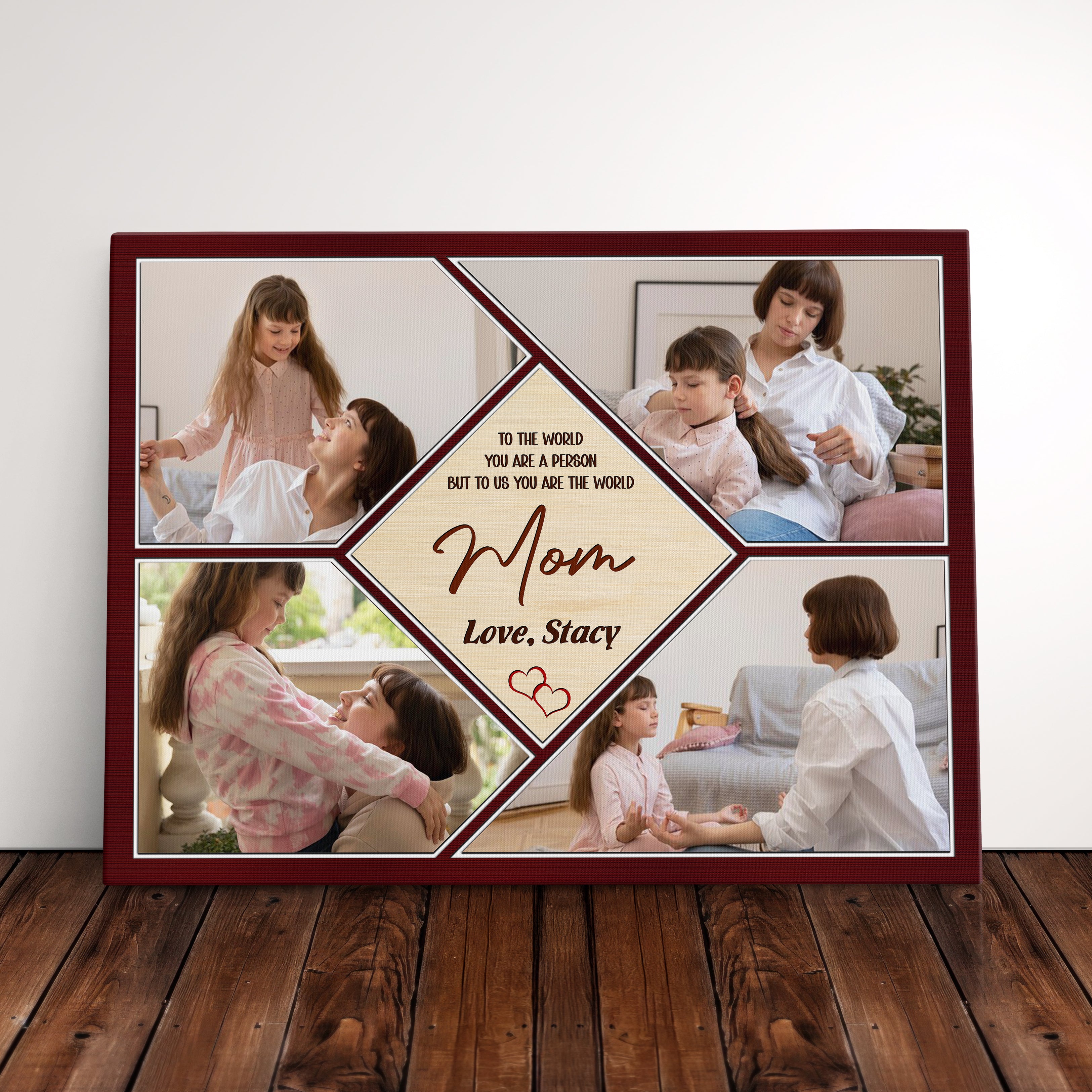 Personalized Photo Gift For Family Photo Collage Canvas Print Gift For Mom Family Photo Album Gift For Parents