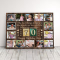 Personalized Birthday Gift For Grandma or Grandpa 70th Birthday Photo Collage Custom Canvas Print Gift Idea For Parents or Grandparents