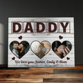 Personalized Family Picture Gift For Dad Canvas Print Farmhouse Decor Family Photo Frame