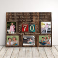 Personalized Birthday Gift For Grandpa or Grandma 70th Birthday Photo Collage Custom Canvas Print Gift Idea For Parents or Grandparents