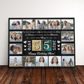 Personalized Birthday Gift For Grandparents 55th Birthday Photo Collage Custom Canvas Print Gift Idea For Grandma or Grandpa