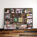 Personalized Birthday Gift For Grandparents 80th Birthday Photo Collage Custom Canvas Print Gift Idea For Grandma or Grandpa