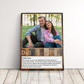 Personalized Gift For Dad Definition Canvas Print Fathers Day Gift Wall Art Family Photo Frame Photo Gift Idea For Family