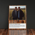 Personalized Gift For Brother Definition Canvas Print, Custom Photo Gift Wall Art, Family Picture Canvas