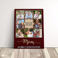 Personalized Photo Frame Gift For Mom Canvas Print, Custom Puzzle Photo Collage Birthday Gift For Mother From Daughter Son