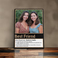 Personalized Gift For Best Friend Definition Canvas Print Custom Photo Gift For Friend