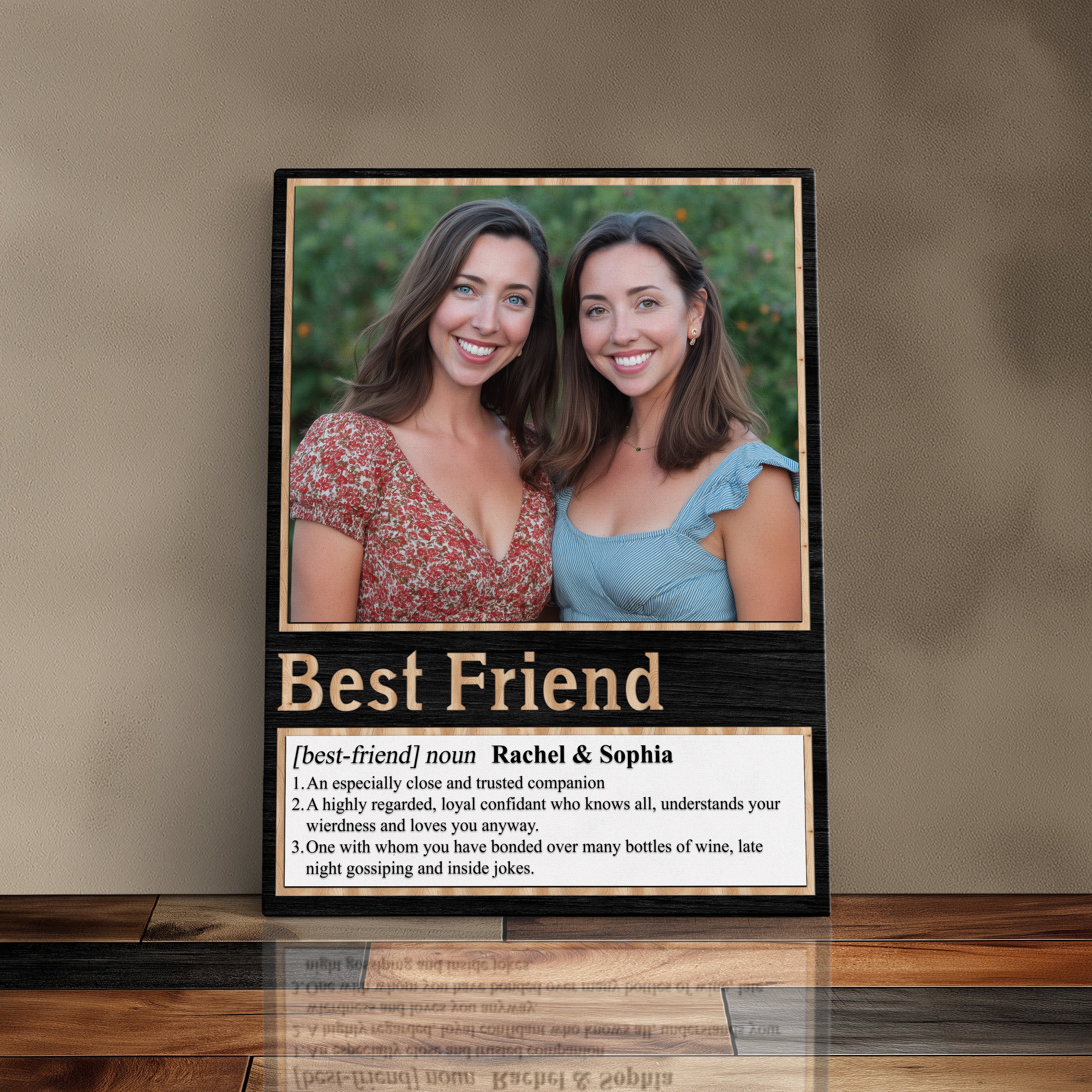 Personalized Gift For Best Friend Definition Canvas Print Custom Photo Gift For Friend