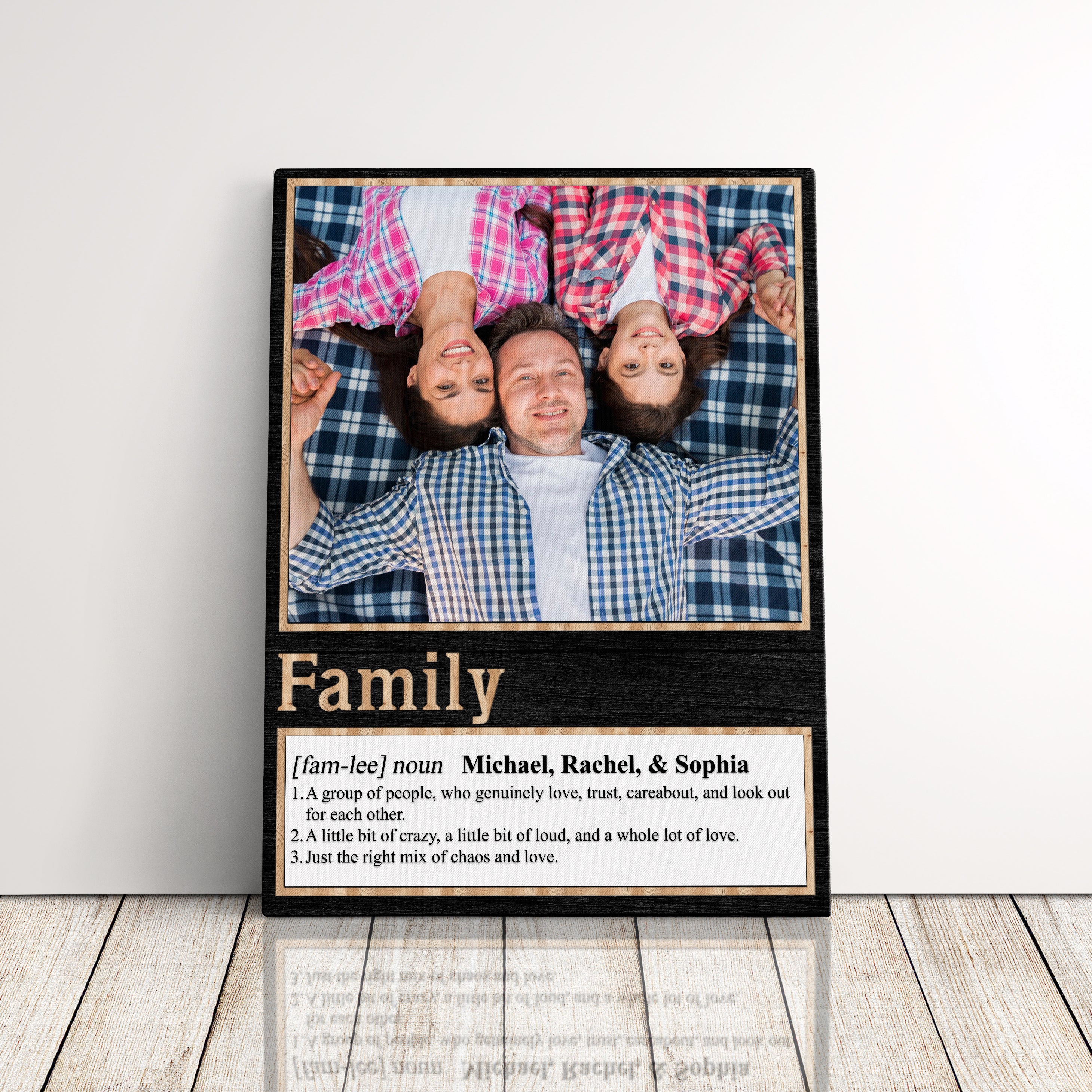Personalized Family Picture Frame Definition Canvas Print Custom Family Photo Gift Idea For Mom Or Dad