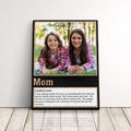 Personalized Gift For Mom Definition Canvas Print, Mothers Day Gift Family Portrait Custom Canvas Wall Art