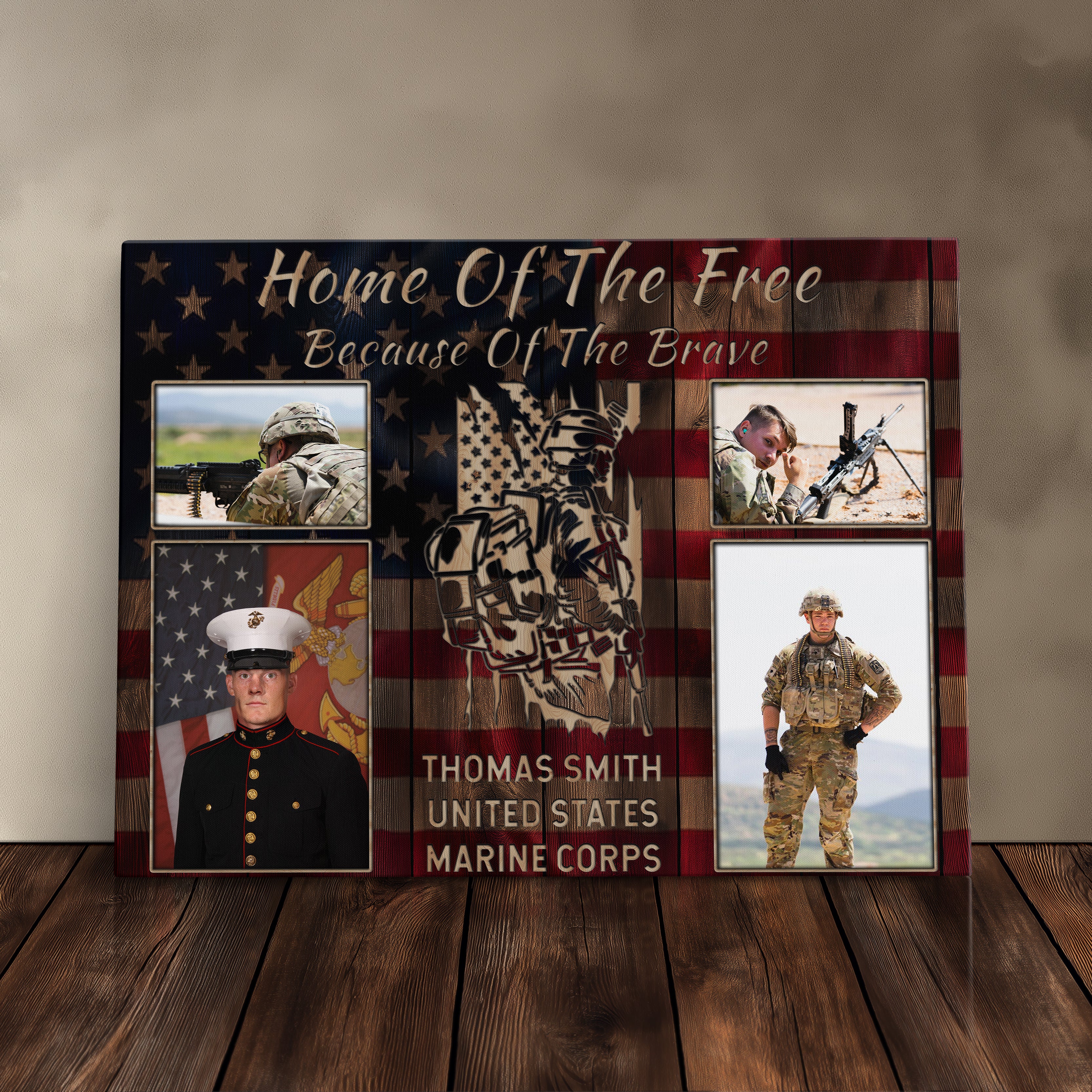 Home Of The Free Military Photo Collage