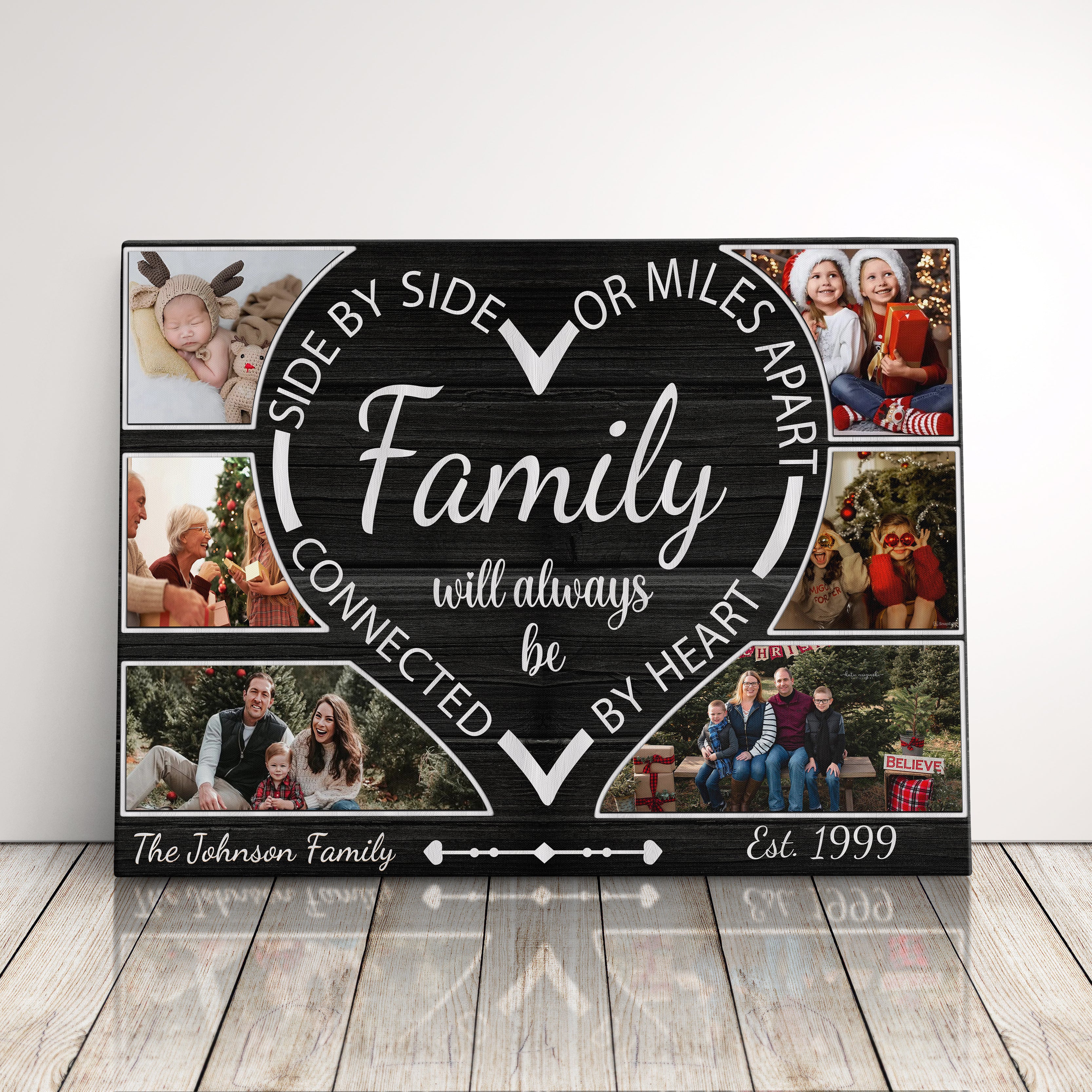 Personalized Family Photo Collage Canvas Print Gifts For Parents From Daughter Or Son