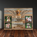 Personalized Dog Remembrance Canvas Print, Custom Pet Loss Gift For Dog Loss, Pet Memory Photo Collage, Memorial Canvas For Dog Lover