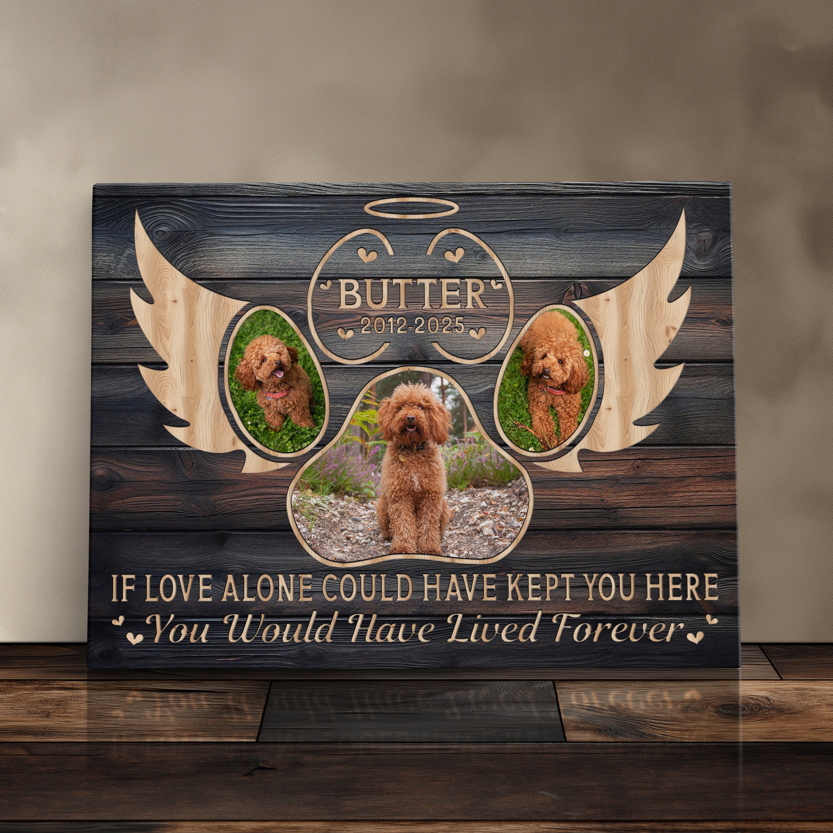 Personalized Memorial Canvas Print For Cat Or Dog Loss Gift, Sympathy Gift For Dog Or Cat Mom, Pet Remembrance Gift