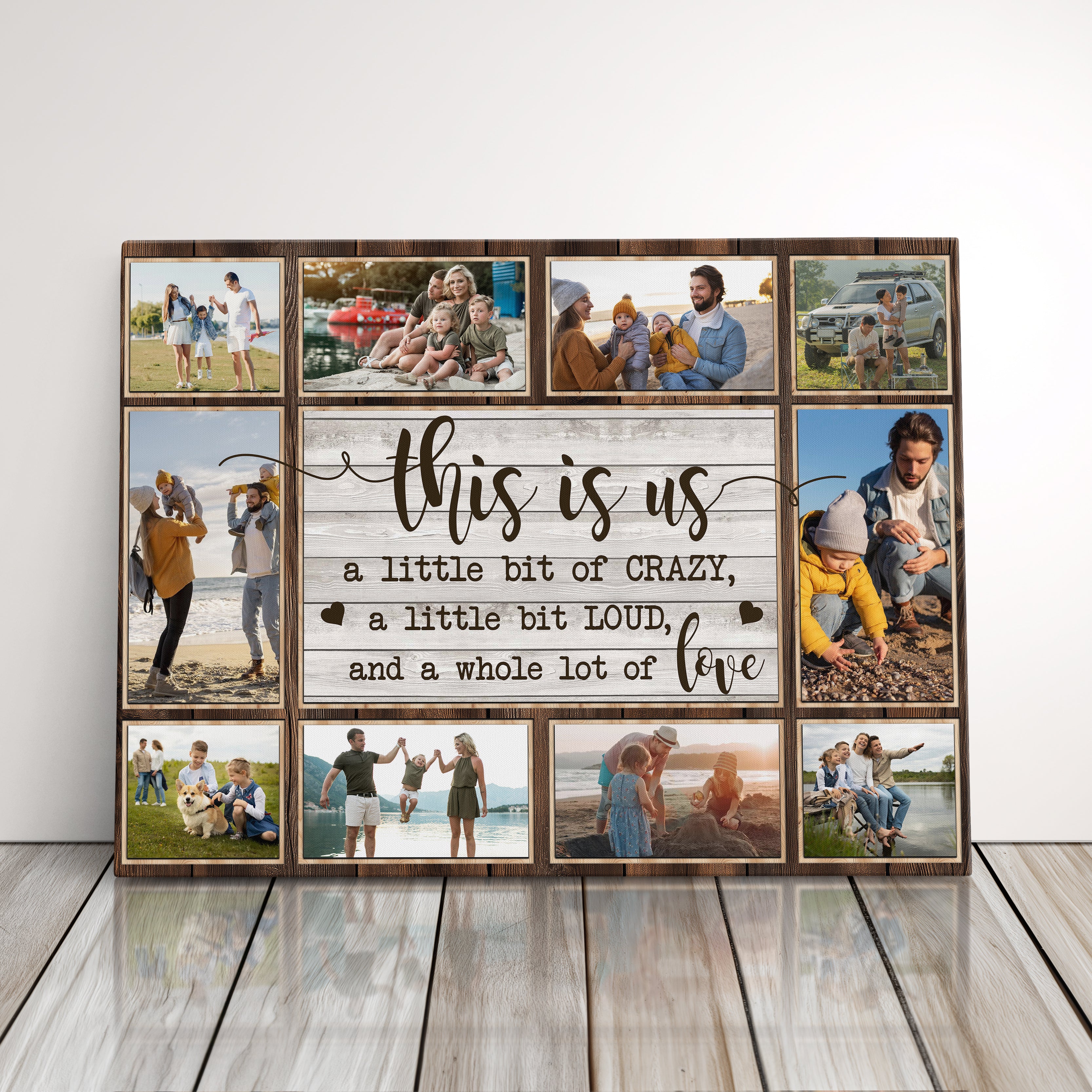 Personalized Canvas Print Photo Gift For Family Photo Collage Gift For Mom Or Dad This Is Us Photo Collage Canvas