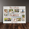 Personalized Family Photo Collage Canvas Print Gift For Parents Custom Family Photo Gift For Mom or Dad