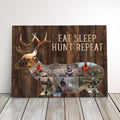 Personalized Deer Hunting Canvas Print Gift For Husband, Dad, Or Boyfriend, Custom Deer Hunting Photo Collage